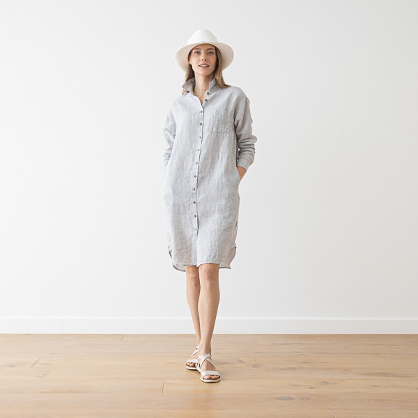 linenme Linen Shirt Dress Paula