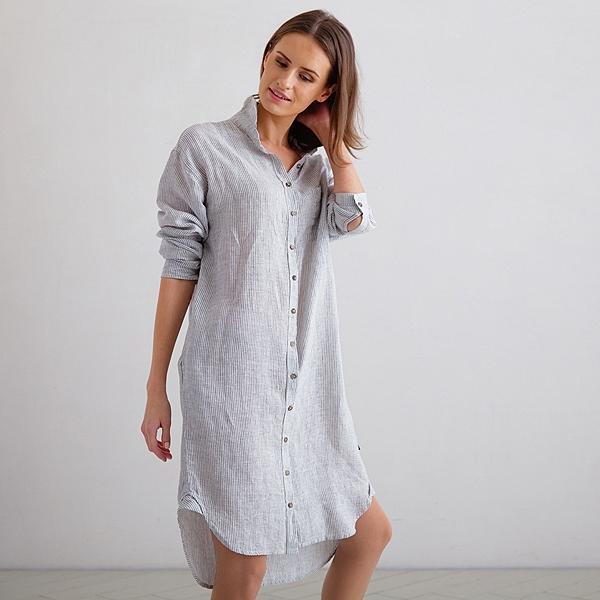 linenme Linen Shirt Dress Paula