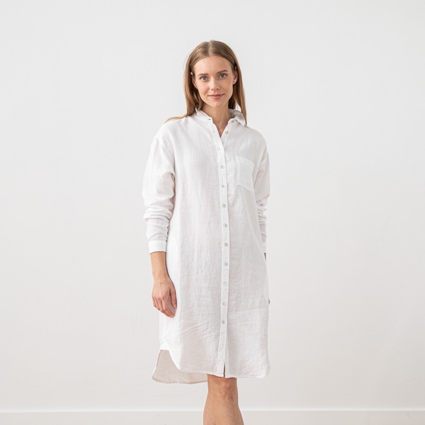 linenme Linen Shirt Dress Paula