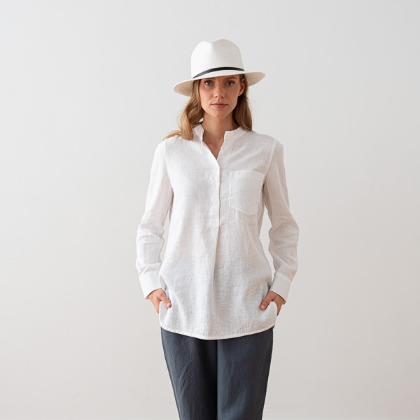 linenme Linen Shirt White Tokyo