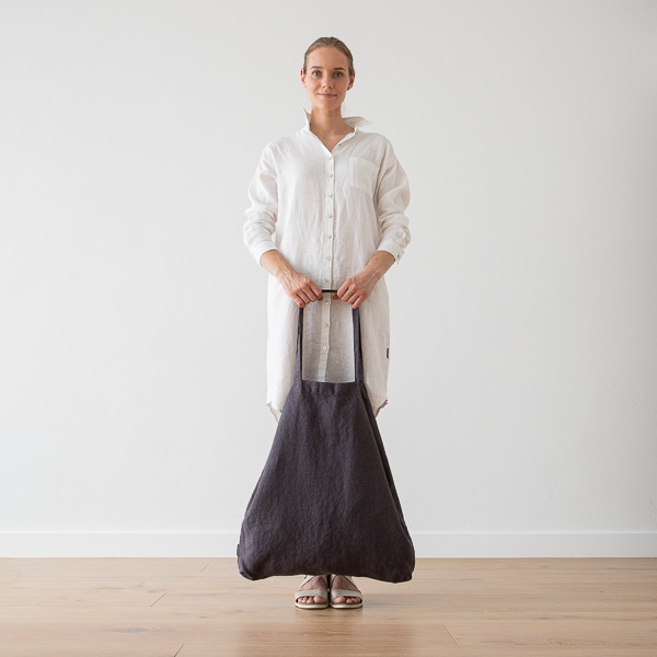 Linenme Linen Shopping Bag Terra Grey