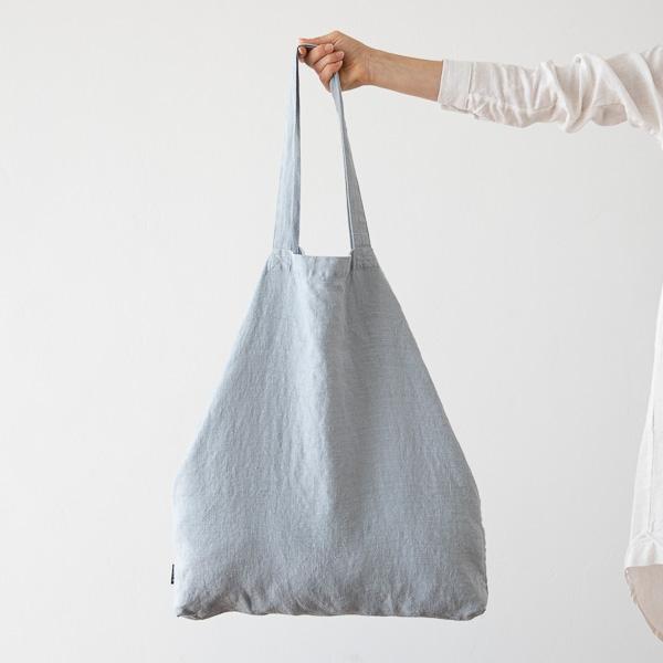 linenme Linen Shopping Bag Terra Ice Blue
