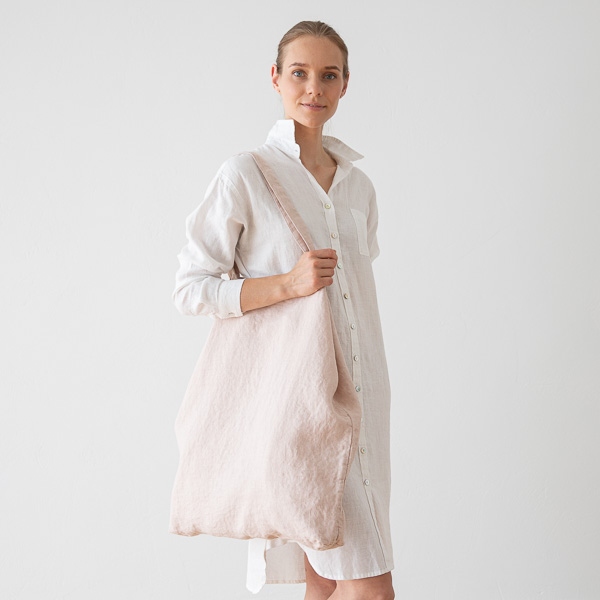 Linenme Linen Shopping Bag Terra Latte