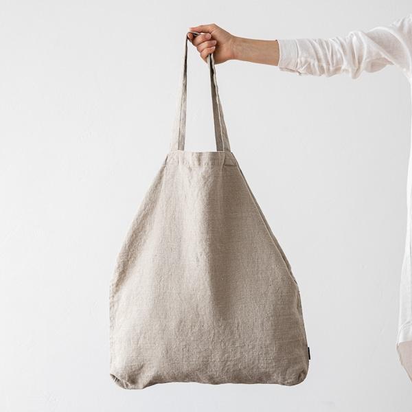 linenme Linen Shopping Bag Terra Natural