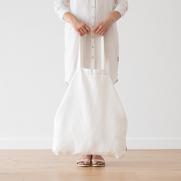 Linenme Linen Shopping Bag Terra Off White
