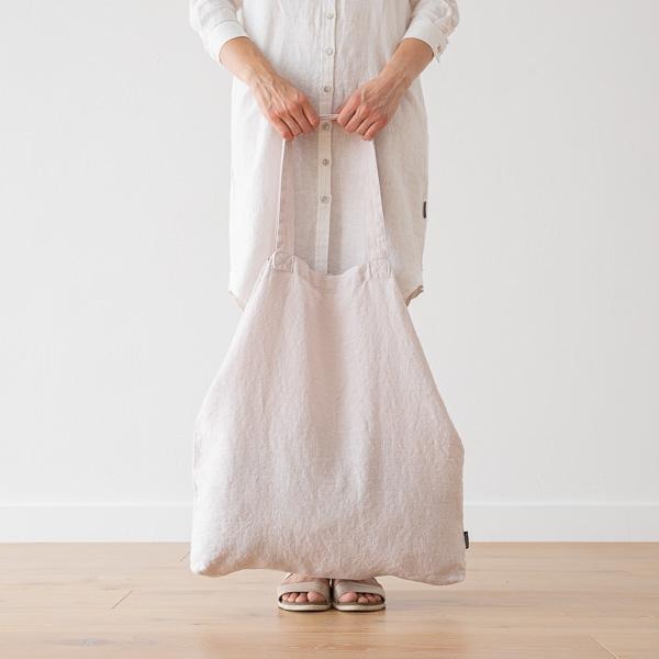 Linenme Linen Shopping Bag Terra Poudre