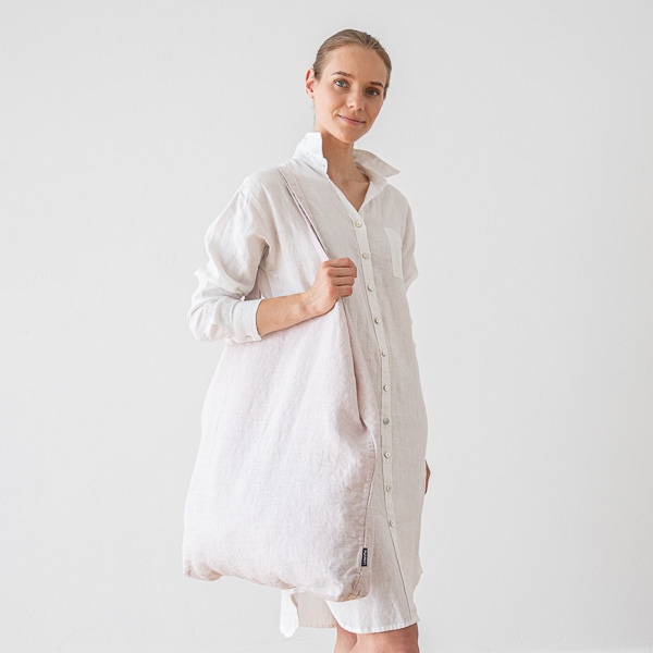 Linenme Linen Shopping Bag Terra Poudre