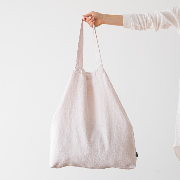 linenme Linen Shopping Bag Terra Poudre