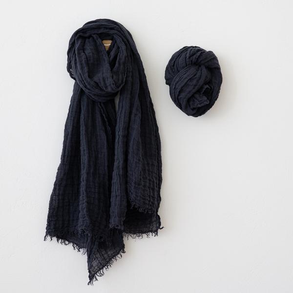 Linenme Linen Summer Scarf Anthracite Garza