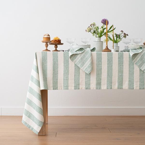 Linenme Linen Tablecloth Aqua Foam Philippe
