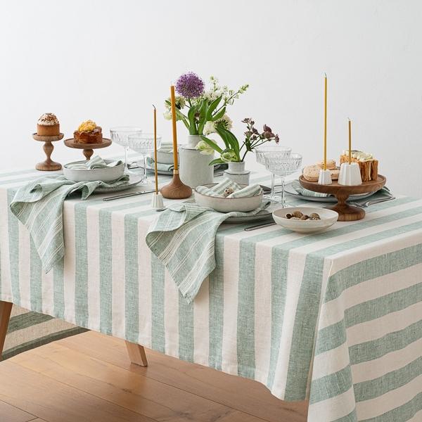 Linenme Linen Tablecloth Aqua Foam Philippe