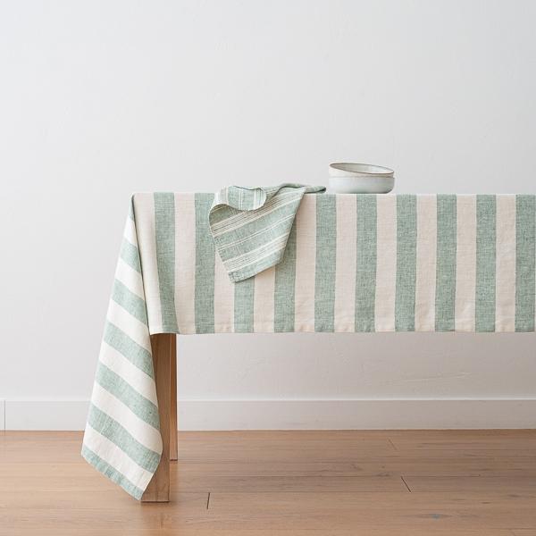 linenme Linen Tablecloth Aqua Foam Philippe