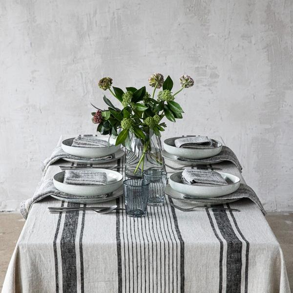 Linenme Linen Tablecloth Black Provence