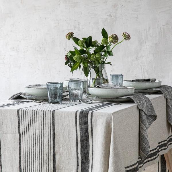 Linenme Linen Tablecloth Black Provence