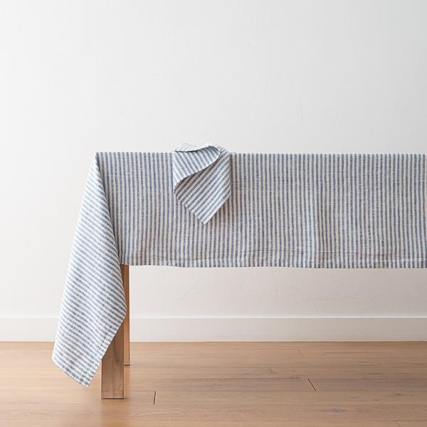 Linenme Linen Tablecloth Blue Brittany