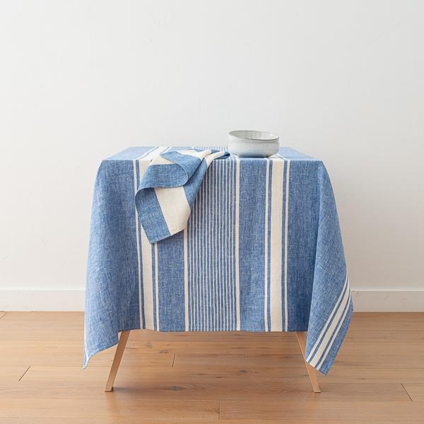 Linenme Linen Tablecloth Blue Turino