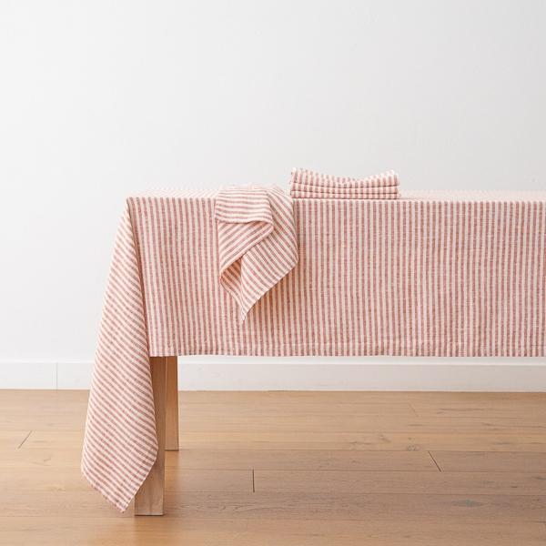 Linenme Linen Tablecloth Brick Brittany