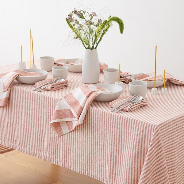 Linenme Linen Tablecloth Brick Brittany