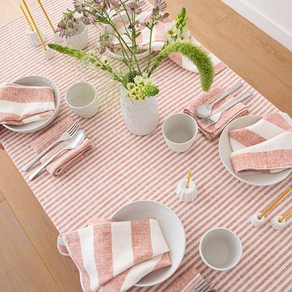Linenme Linen Tablecloth Brick Brittany