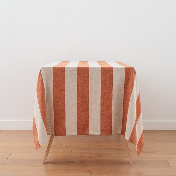 Linenme Linen Tablecloth Brick Natural Venice