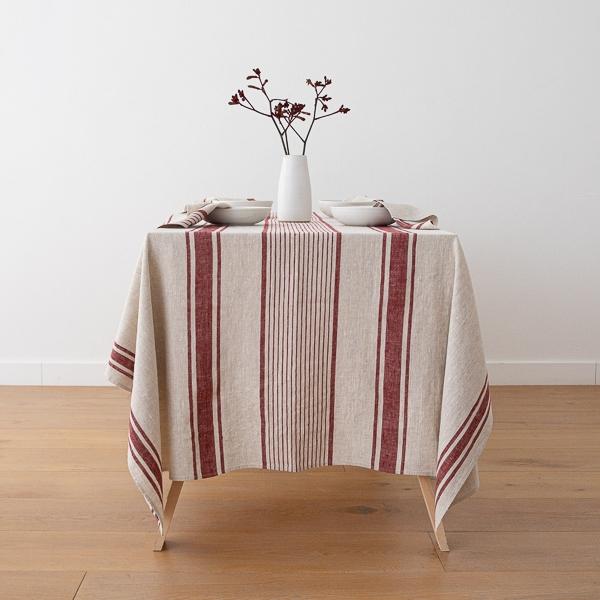 linenme Linen Tablecloth Cherry Provence