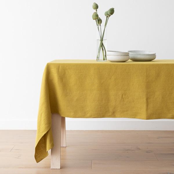linenme Linen Tablecloth Citrine Lara