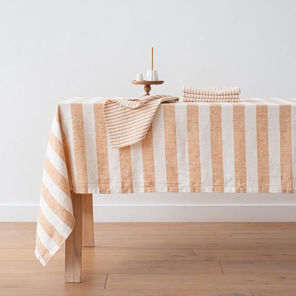 linenme Linen Tablecloth Gold Philippe