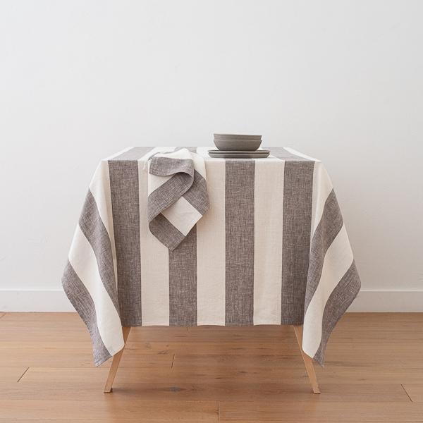 Linenme Linen Tablecloth Graphite Napa