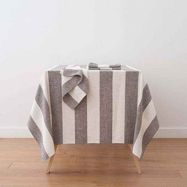 linenme Linen Tablecloth Graphite Napa