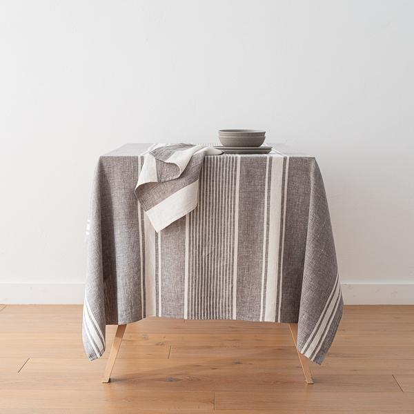 Linenme Linen Tablecloth Graphite Turino