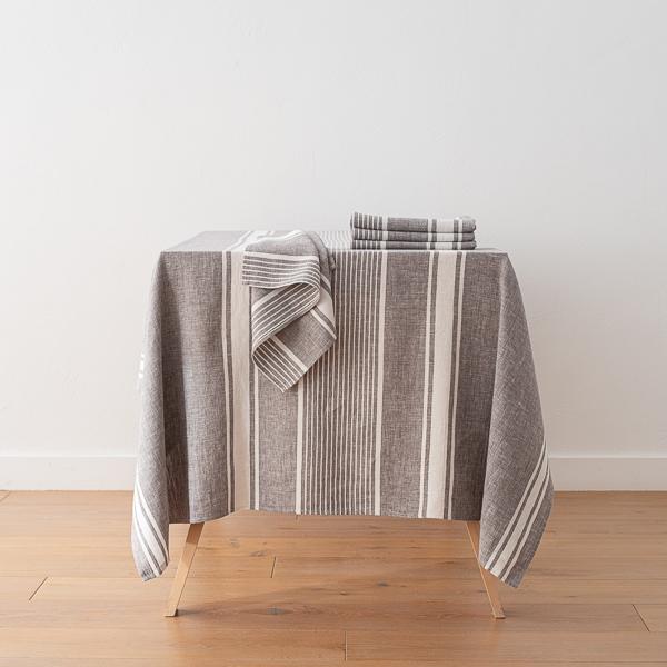 Linenme Linen Tablecloth Graphite Turino