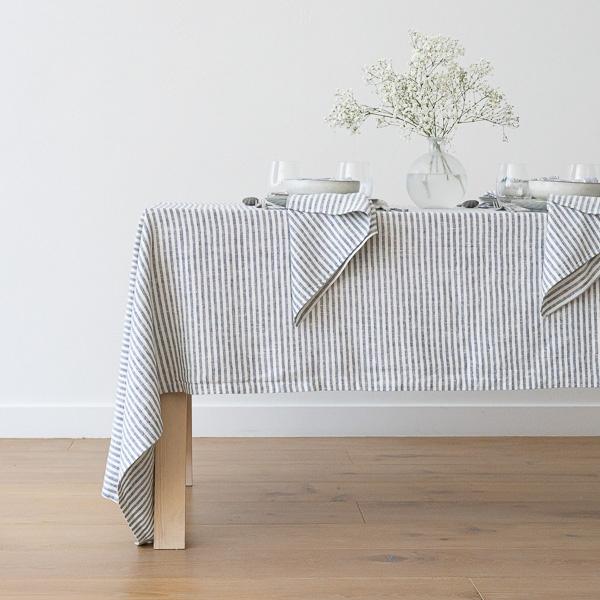 Linenme Linen Tablecloth Indigo Brittany