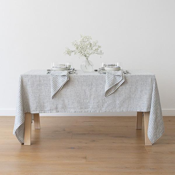 Linenme Linen Tablecloth Indigo Brittany