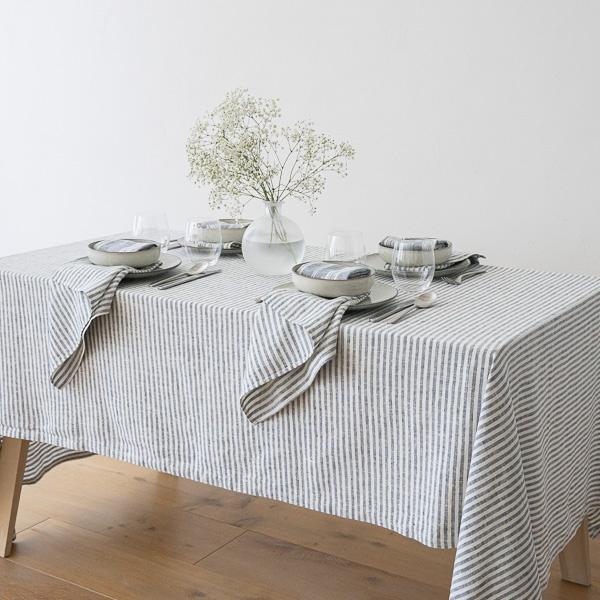 Linenme Linen Tablecloth Indigo Brittany
