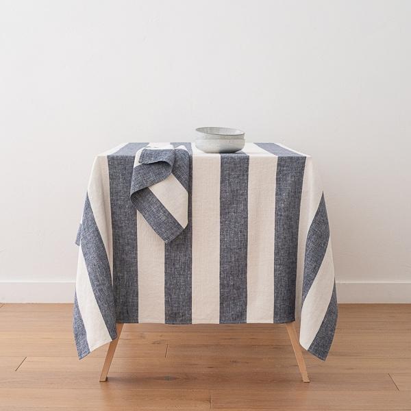 Linenme Linen Tablecloth Indigo Napa