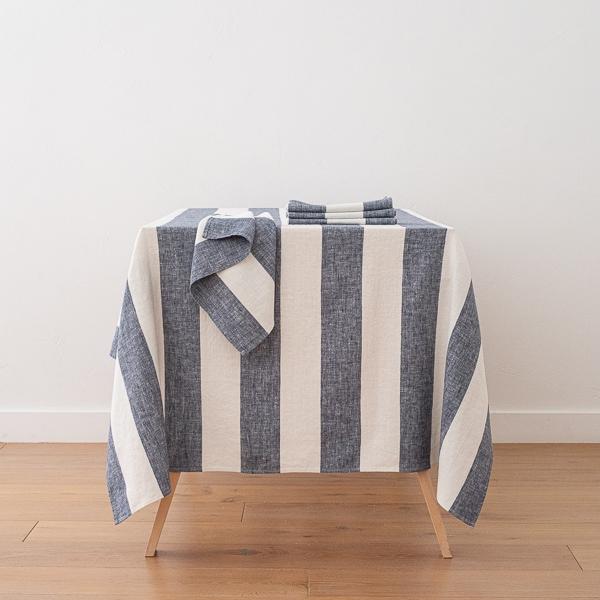 linenme Linen Tablecloth Indigo Napa
