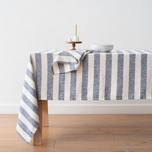 linenme Linen Tablecloth Indigo Philippe