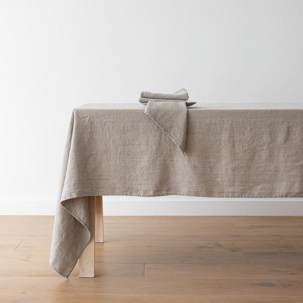 Linenme Linen Tablecloth Natural Terra