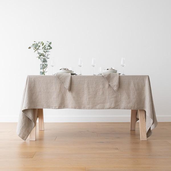 Linenme Linen Tablecloth Natural Terra