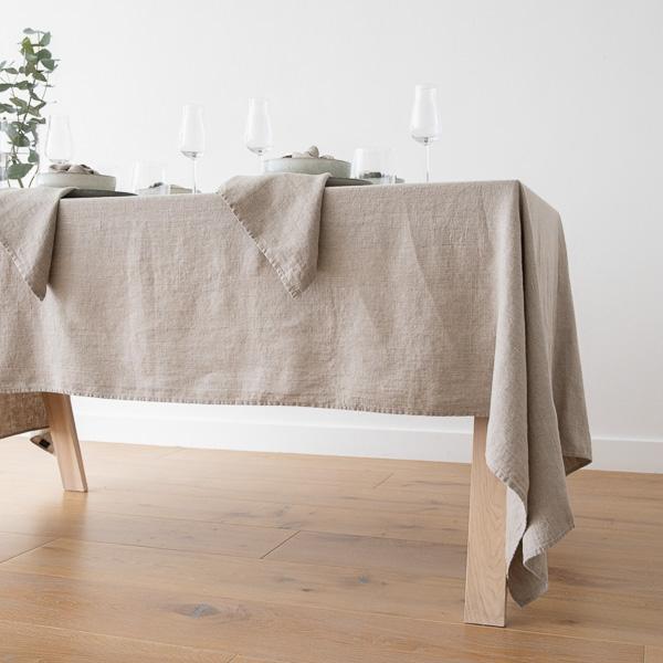 Linenme Linen Tablecloth Natural Terra