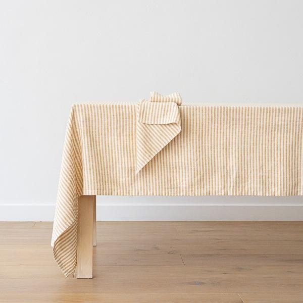 Linenme Linen Tablecloth New Gold Brittany