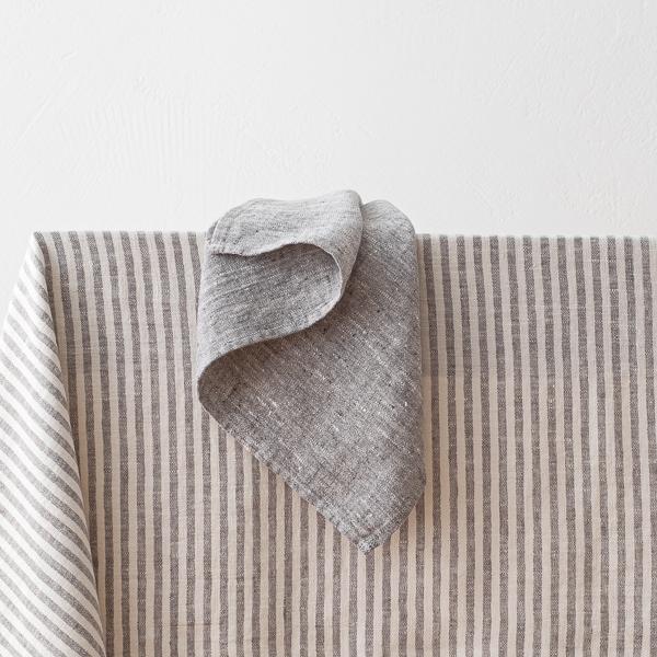 Linenme Linen Tablecloth New Graphite Brittany