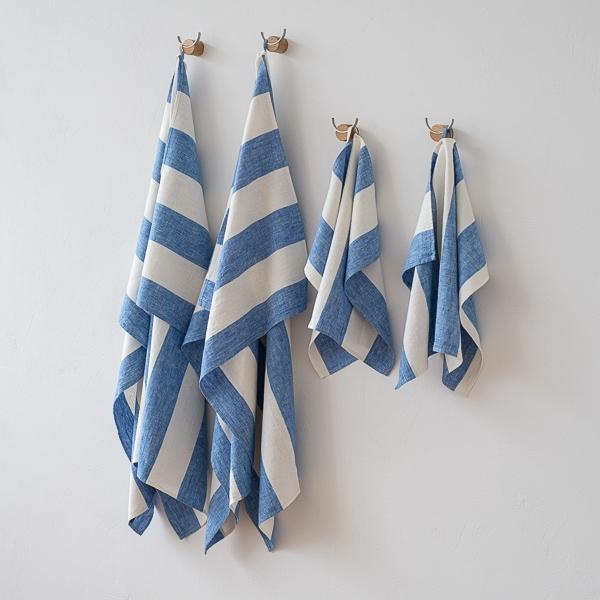 Linenme Linen Towel Set Blue Napa