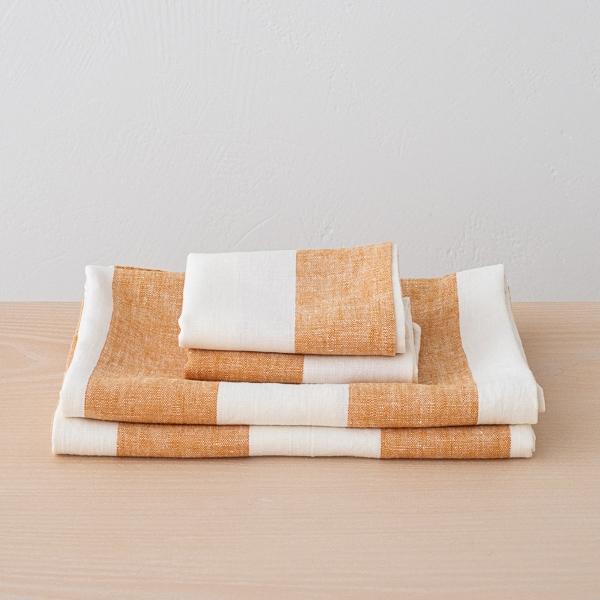 Linenme Linen Towel Set Gold Napa