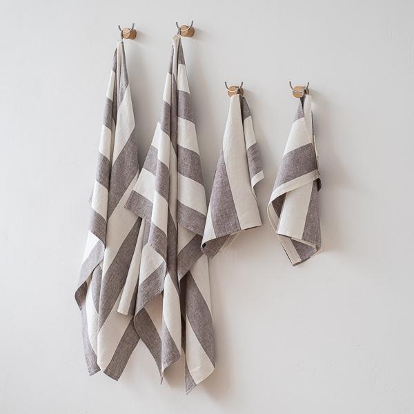 Linenme Linen Towel Set Graphite Napa