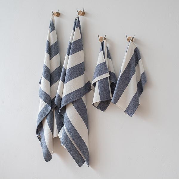 Linenme Linen Towel Set Indigo Napa