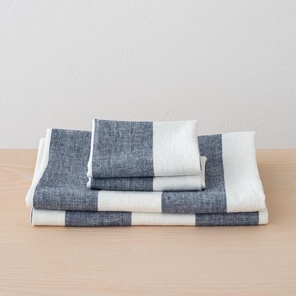 Linenme Linen Towel Set Indigo Napa