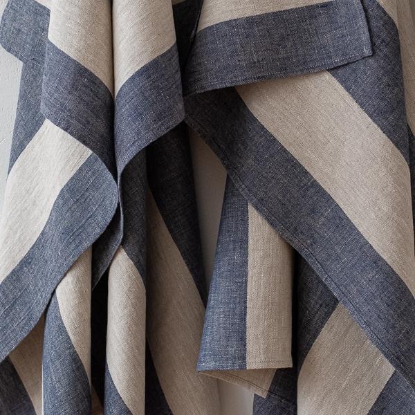 Linenme Linen Towel Set Indigo Natural Venice