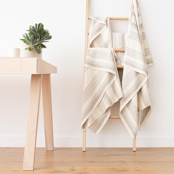 Linenme Linen Towels Set Cream Linum