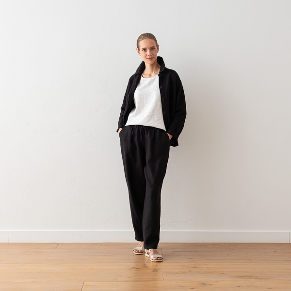 Linenme Linen Trousers Black Tokyo
